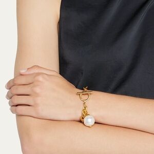 Ben Amun Chain Bracelet With Pearly Drop New